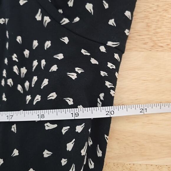 J. Jill Wearever Collection‎ Black and White Print Dress Size Large Long Sleeve - Picture 5 of 10